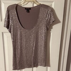 Women's Sequin Top - Silver